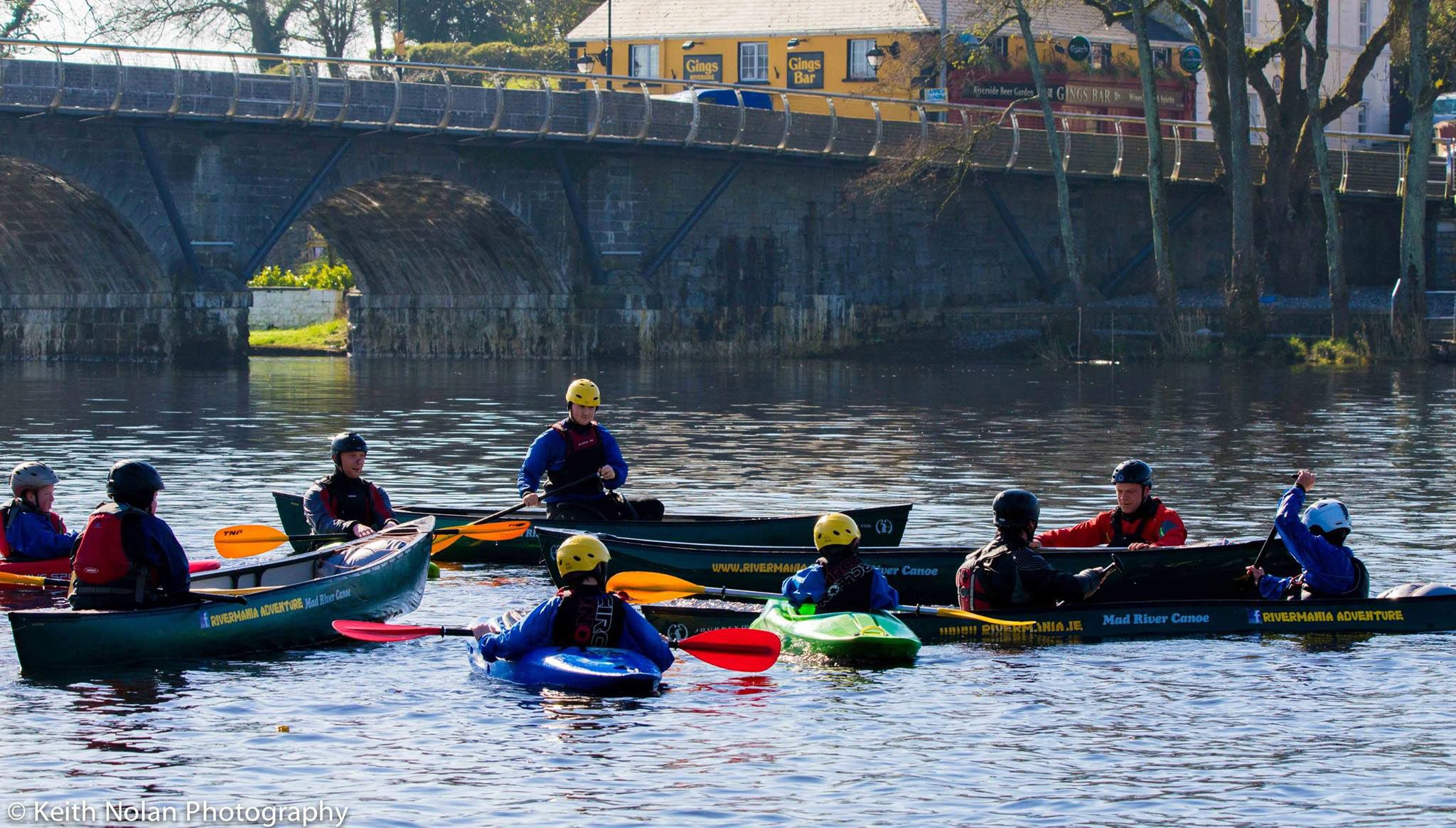 Kayaks on the calm Shannon Blueway
