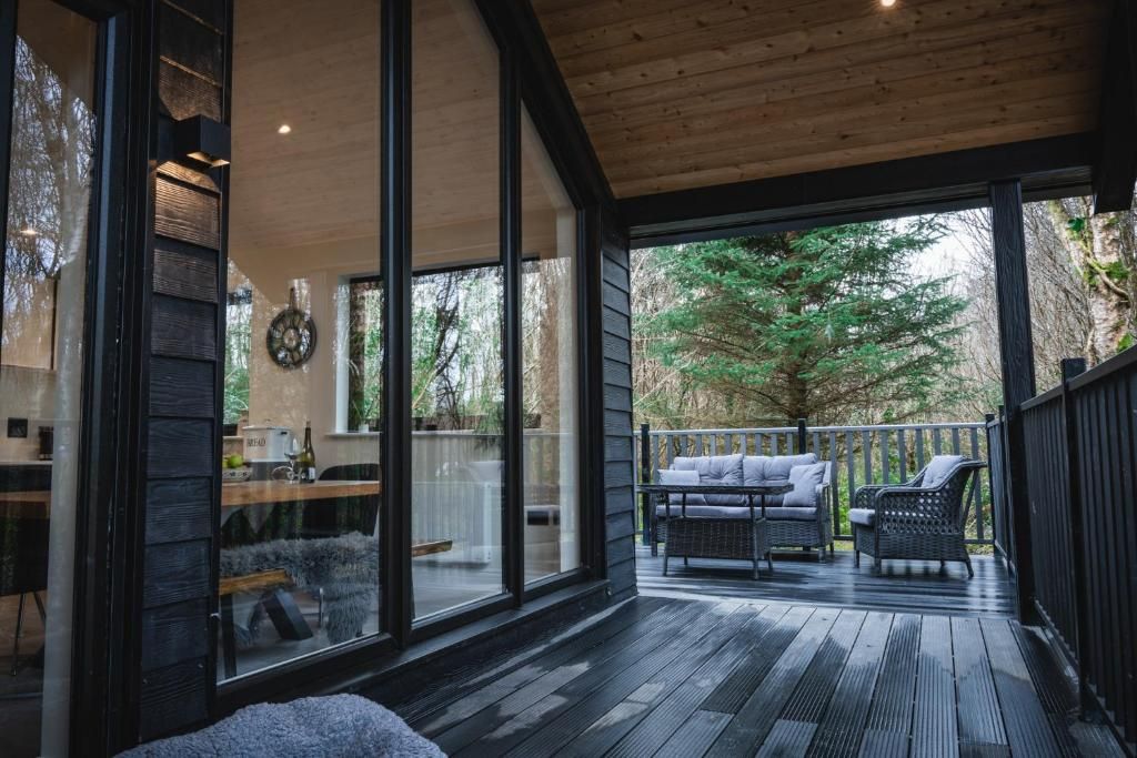 Dining beside the glazed gable